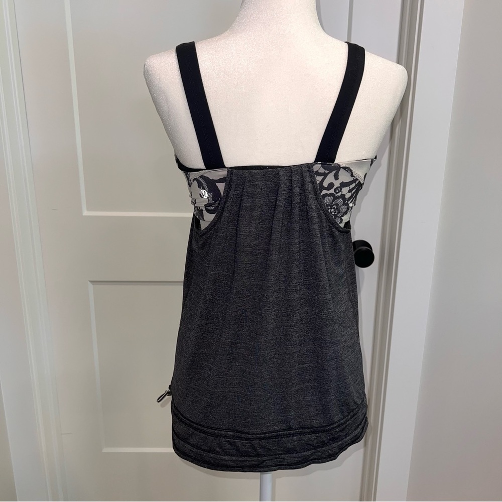 Floral Black and Gray tank top lululemon - Picture 2 of 5